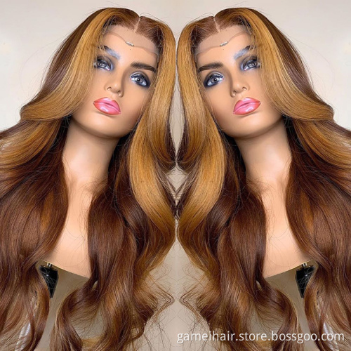 100 % product copper translucent straight lace front best raw virgin wigs deep wave cheap wig human hair